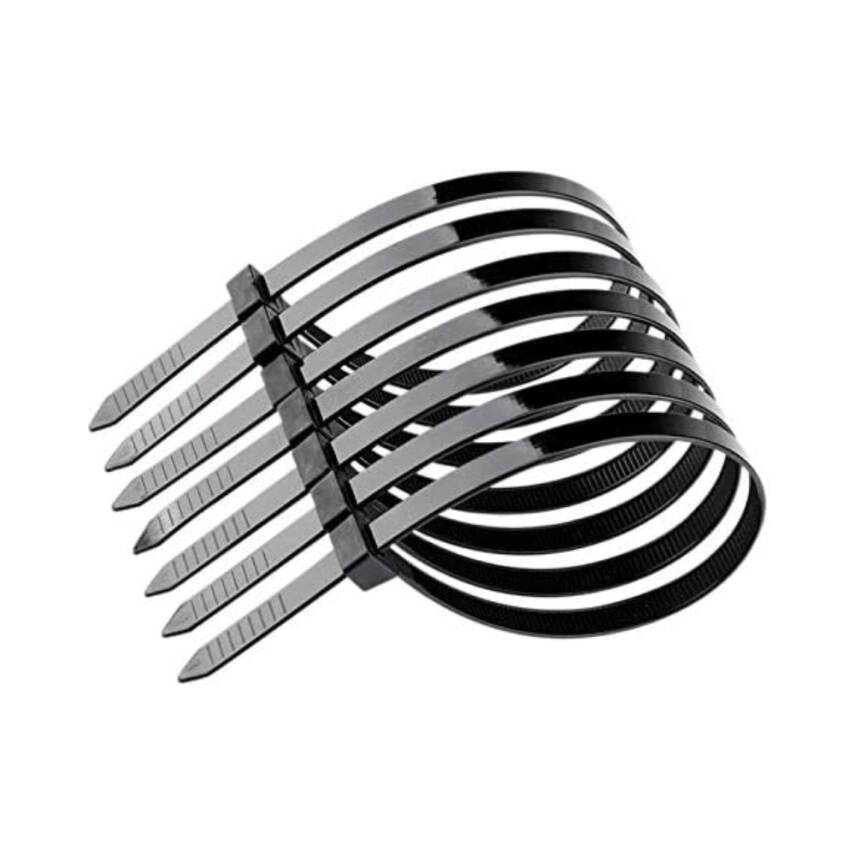 Meşem Kablo Bağı, 100'lü Paket Plastik Kelepçe, 3.6 mm, 200 mm, Siyah - 8