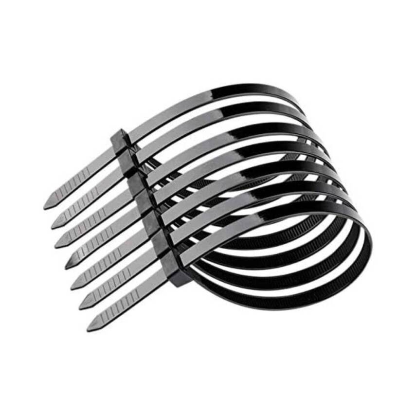 Meşem Kablo Bağı, 100'lü Paket Plastik Kelepçe, 3.6 mm, 250 mm, Siyah - 8