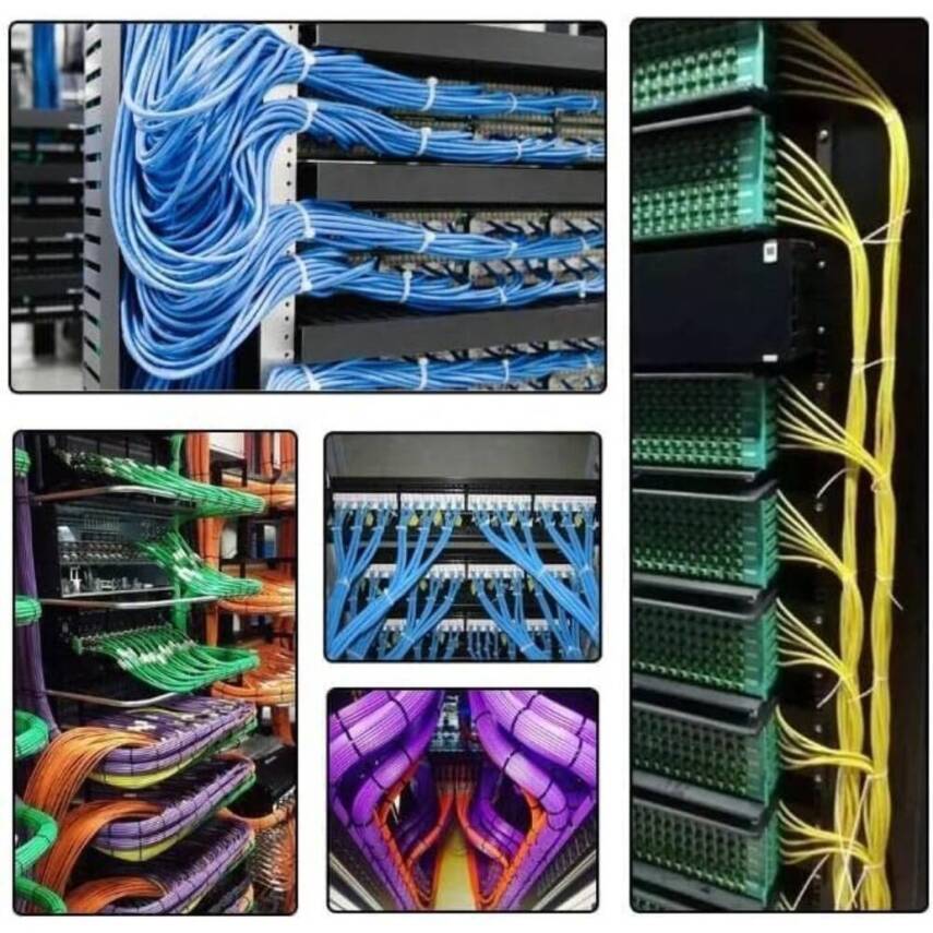 Meşem Kablo Bağı, 100'lü Paket Plastik Kelepçe, 3.6 mm, 300 mm, Beyaz - 8