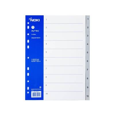 Noki A4 Separatör, 1-10 Rakamlı, Düzenli Arşivleme İçin, Uzun Ömürlü - Noki