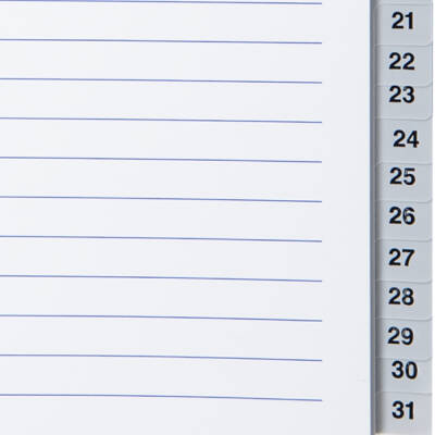 Noki A4 Separatör, 1-31 Rakamlı, Düzenli Arşivleme İçin, Uzun Ömürlü - 2