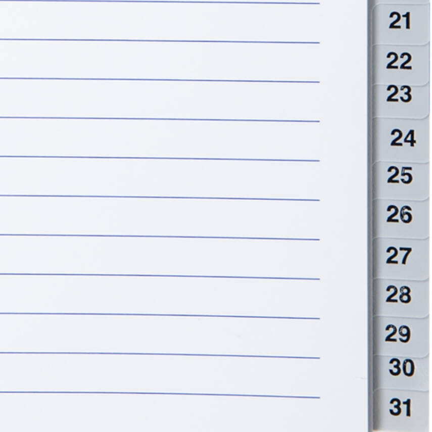 Noki A4 Separatör, 1-31 Rakamlı, Düzenli Arşivleme İçin, Uzun Ömürlü - 2