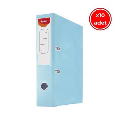 Noki Büro Klasörü, 10 Adet, Geniş Çakmaklı, A4 Boyut, Açık Mavi - Noki