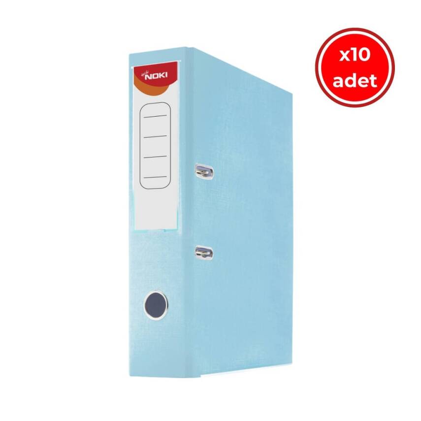 Noki Büro Klasörü, 10 Adet, Geniş Çakmaklı, A4 Boyut, Açık Mavi - 1