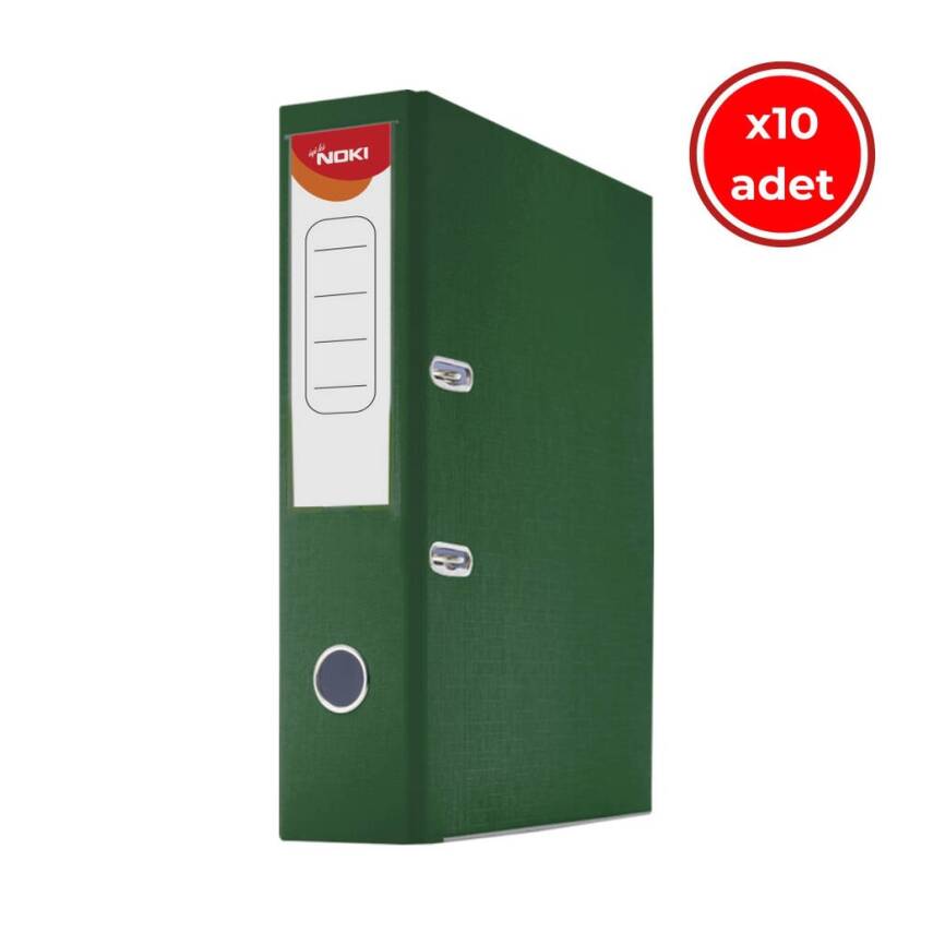 Noki Büro Klasörü, 10 Adet, Geniş Çakmalı, A4 Boyut, Yeşil - 1