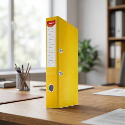 Noki Büro Klasörü, Dar Çakmaklı, A4 Boyut, Sarı - 3