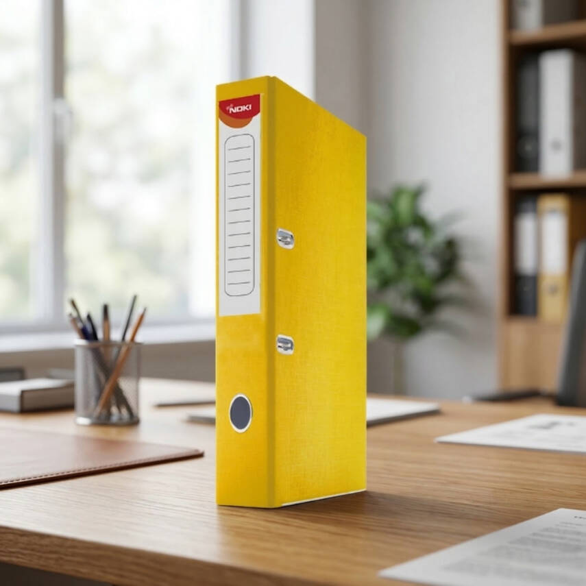 Noki Büro Klasörü, Dar Çakmaklı, A4 Boyut, Sarı - 3