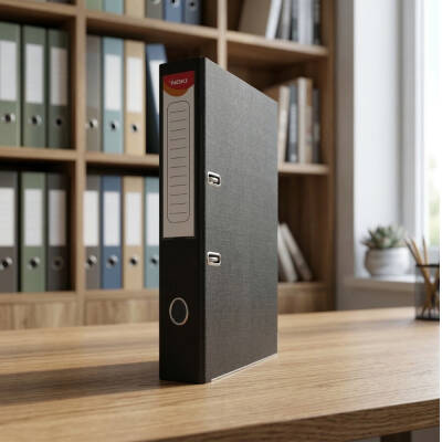 Noki Büro Klasörü, Dar Çakmaklı, A4 Boyut, Siyah - 3