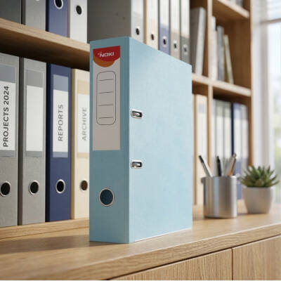 Noki Büro Klasörü, Geniş Çakmaklı, A4 Boyut, Açık Mavi - 3