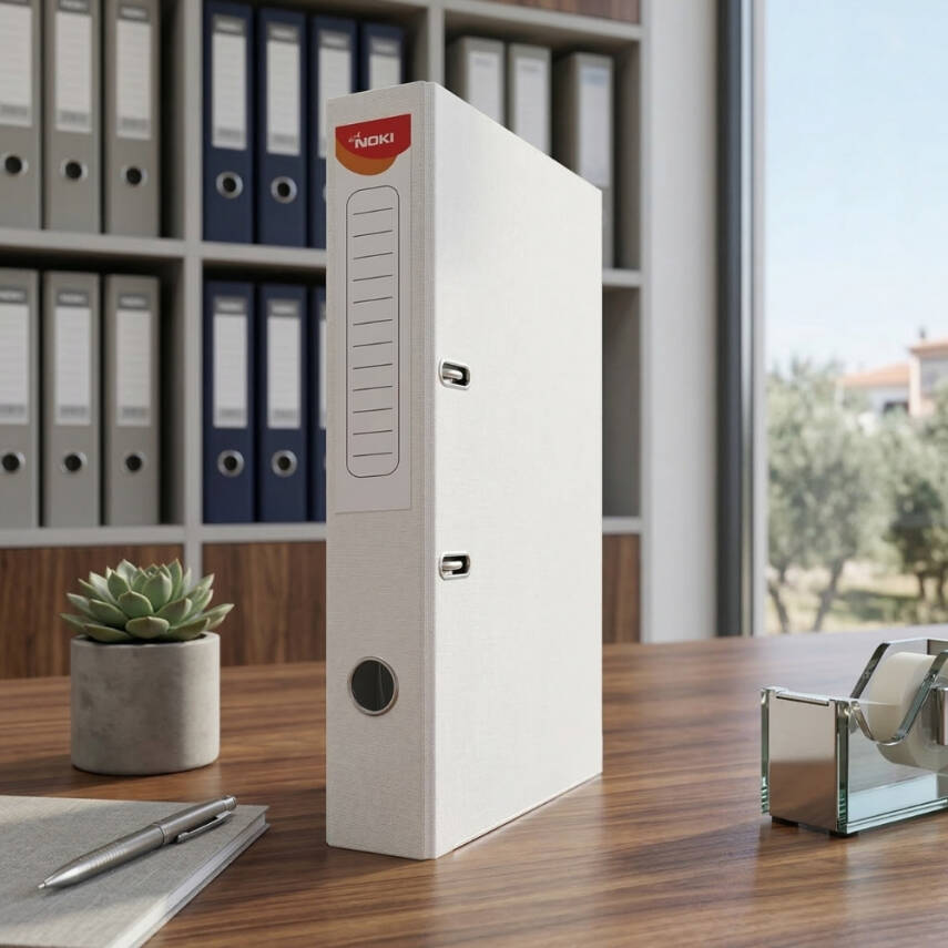 Noki Büro Klasörü, Geniş Çakmaklı, A4 Boyut, Beyaz - 3