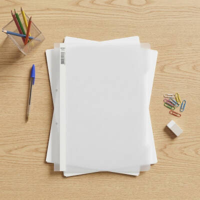 Noki Eco Telli Dosya, 50'li Paket, A4 Boyut, 2 Delikli Yapı, Beyaz - 3