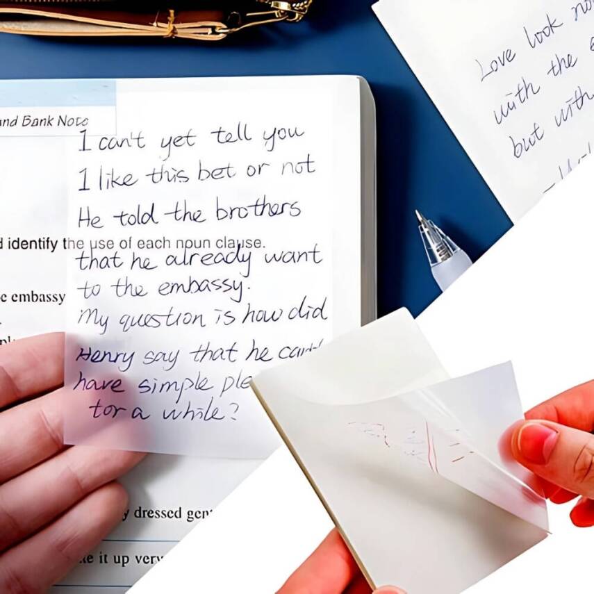 Noki Memo Yapışkanlı Not Kağıdı, Şeffaf, 50 Yaprak, 75x75mm, Dayanıklı - 2