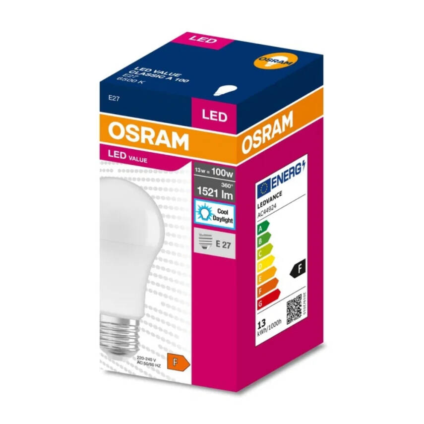 Osram LED Ampul, 24 Adet,E27, 8.5W, 6500 K,Enerji Verimli ve Dayanıklı - 1
