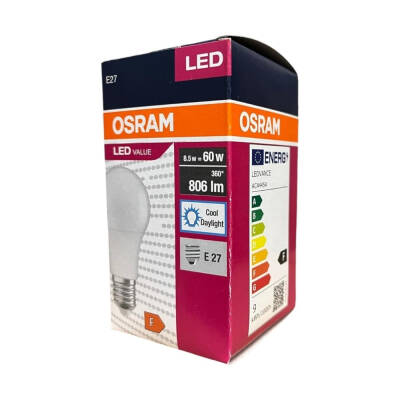 Osram LED Ampul, 24 Adet,E27, 8.5W, 6500 K,Enerji Verimli ve Dayanıklı - 5