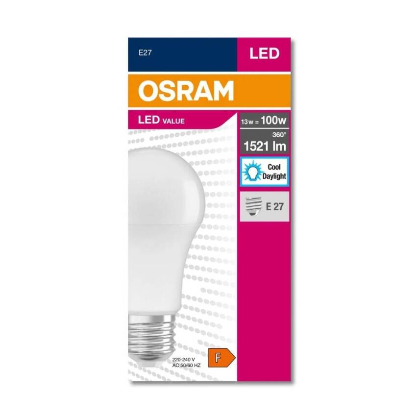 Osram LED Ampul, 24 Adet, E27, 8.5W, 6500 K, Enerji Verimli, Dayanıklı - 2