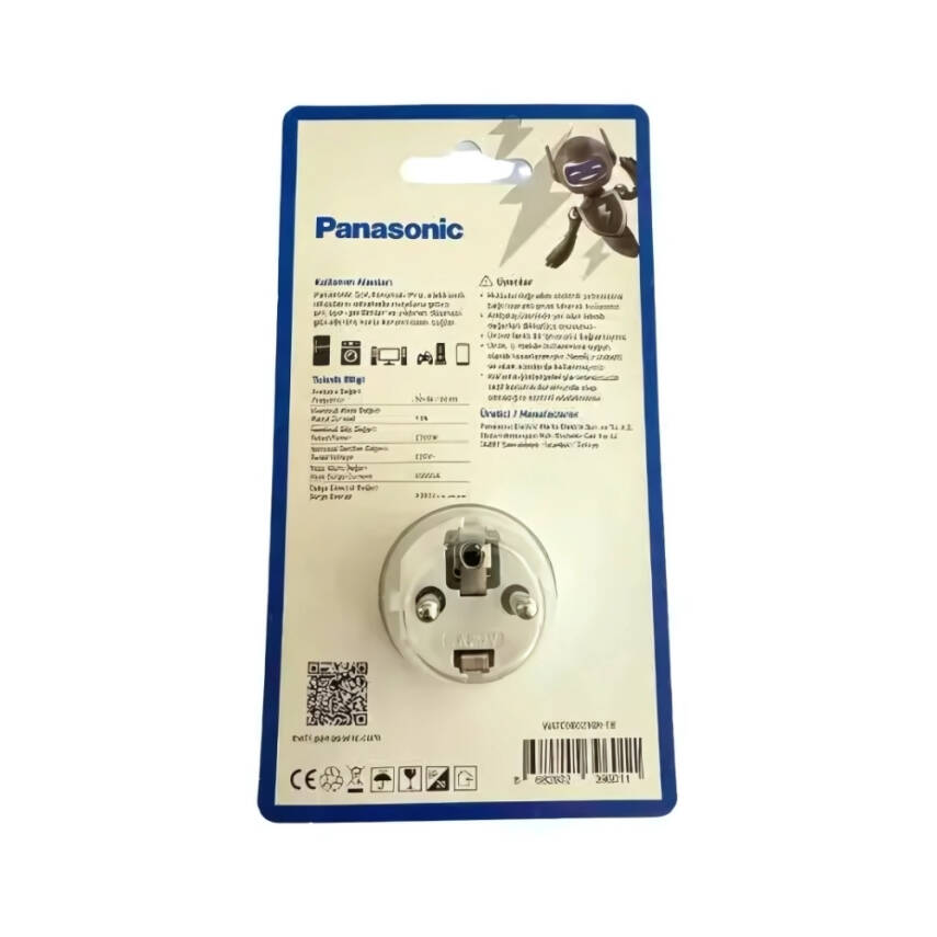 Panasonic Tekli Fiş Priz Akım Korumalı 1080J, Topraklı, Dayanıklı, VK Modeli - 3