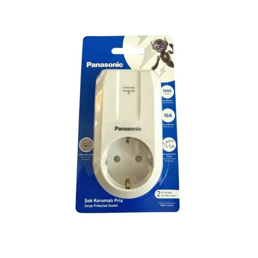 Panasonic Tekli Fiş Priz Akım Korumalı 1080J, Topraklı - 2