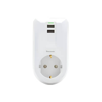 Panasonic Tekli Fiş Priz Akım Korumalı USB 5V 2A, Topraklı, Dayanıklı, VK Modeli - 1