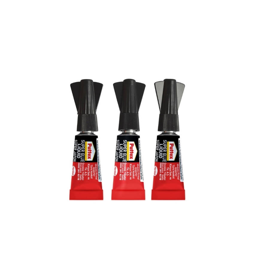 Pattex Japon Süper Mini Yapıştırıcı,3x1 gr, Suya Dayanıklı,Hızlı Kurur - 3
