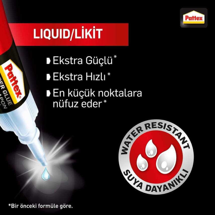 Pattex Japon Süper Mini Yapıştırıcı,3x1 gr, Suya Dayanıklı,Hızlı Kurur - 4