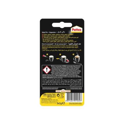 Pattex Japon Süper Mini Yapıştırıcı, 3 x 1 gr, Suya Dayanıklı - 2