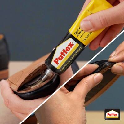 Pattex Kontak Yapıştırıcı, Deri-Kauçuk Ahşap, Şeffaf, 58ml,Su Geçirmez - 6