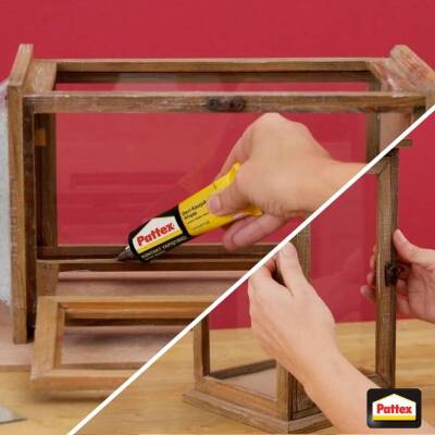 Pattex Kontak Yapıştırıcı, Deri Ahşap vb., Şeffaf, 58 ml, Su Geçirmez - 7