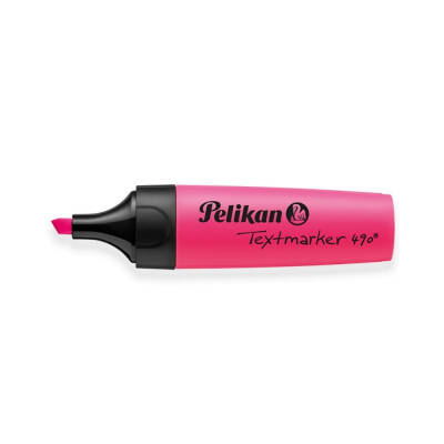 Pelikan Fosforlu Kalem 490, Pembe, Geniş Uçlu, Not ve Metin Vurgulama - 1