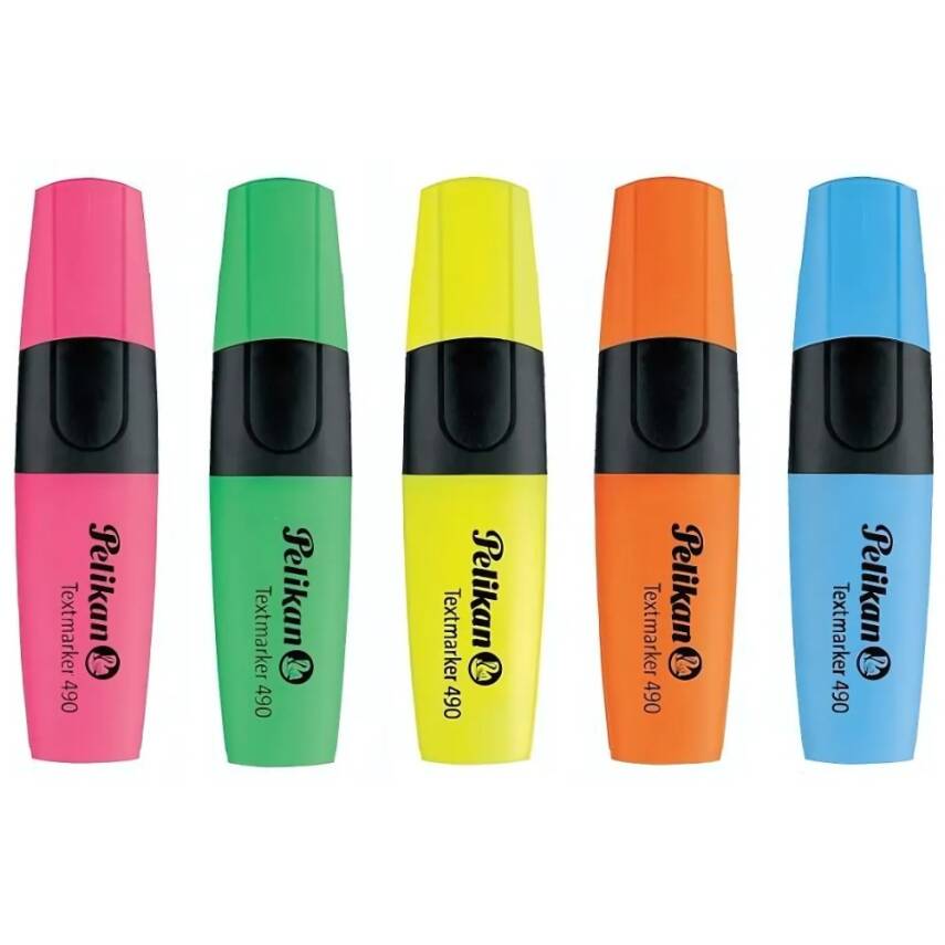 Pelikan Fosforlu Kalem 490, Pembe, Geniş Uçlu, Not ve Metin Vurgulama - 8