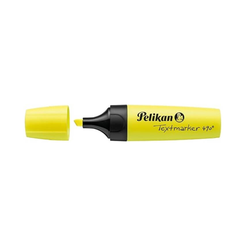 Pelikan Fosforlu Kalem 490, Sarı, Geniş Uçlu, Not ve Metin Vurgulama - 3