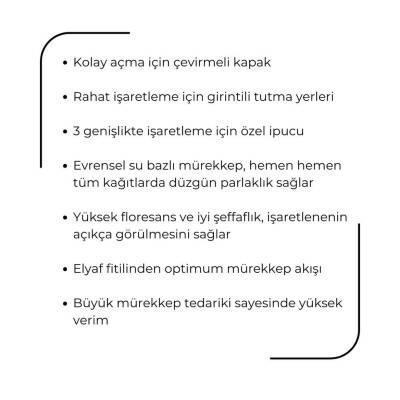Pelikan Fosforlu Kalem 490, Geniş Uçlu, Not ve Metin Vurgulama, Sarı - 5