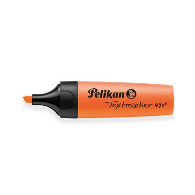 Pelikan Fosforlu Kalem 490, Turuncu, Geniş Uç, Not ve Metin Vurgulama - 1