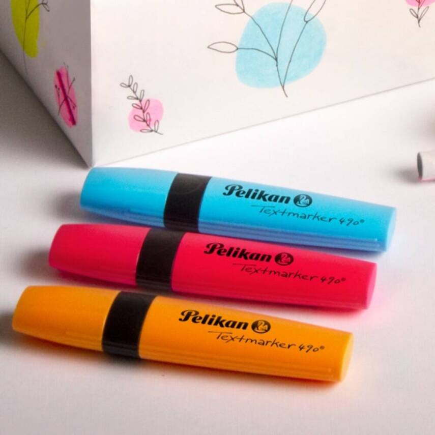 Pelikan Fosforlu Kalem 490, Geniş Uç, Not ve Metin Vurgulama, Turuncu - 7