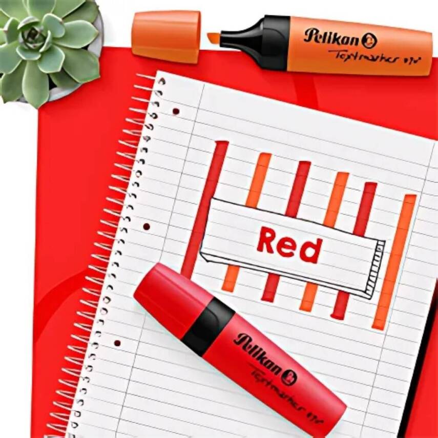 Pelikan Fosforlu Kalem 490, Geniş Uç, Not ve Metin Vurgulama, Turuncu - 8