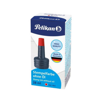 Pelikan Istampa Mürekkebi 28 ml, Kırmızı, Kaşe ve Mühürler İçin İdeal - 2