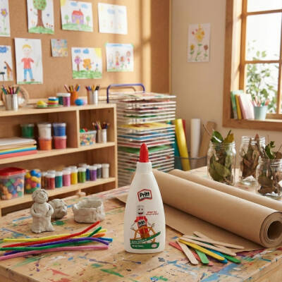 Pritt Beyaz Tutkal Kids Art, 110 gr, Solvent İçermez, Yıkanabilir - 3