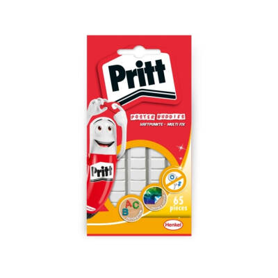 Pritt MultiFix Yapıştırıcı Hamur, 65 Parça,Hafif Objeler İçin, Beyaz - 1