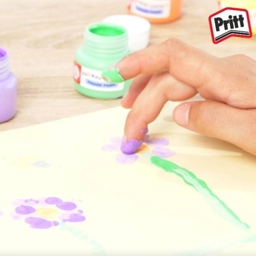 Pritt Parmak Boyası Seti, 6 Renk x 30 ml, Su Bazlı, Güvenli - 6