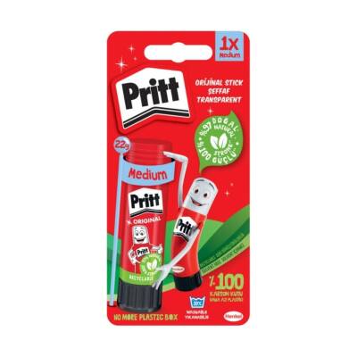 Pritt Stick Yapıştırıcı, 22 gr, Kağıt ve Karton İçin, Solvent İçermez - Pritt