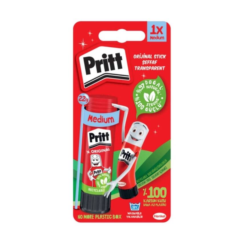 Pritt Stick Yapıştırıcı, 22 gr, Kağıt ve Karton İçin, Solvent İçermez - 1