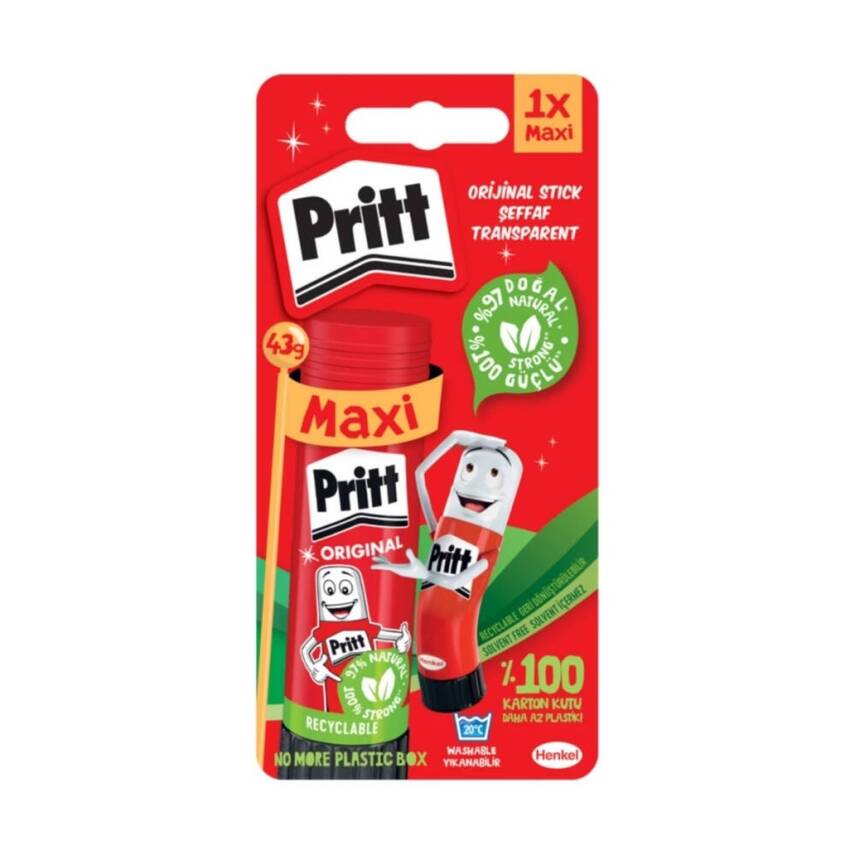 Pritt Stick Yapıştırıcı, 43 gr, Kağıt ve Karton İçin, Solvent İçermez - 1