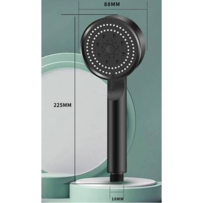 Rodoplu Basics 5 Kademeli Duş Başlığı Siyah - 4