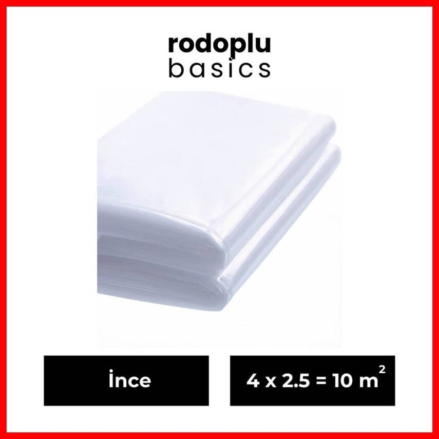 Rodoplu Basics Hışır Örtü, Naylon, Boya Badana ve Taşıma, İnce, 10 m² - 1