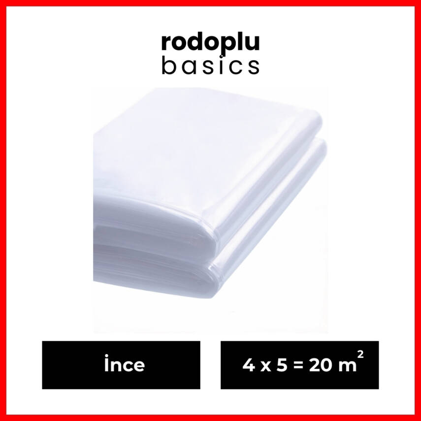 Rodoplu Basics Hışır Örtü, Naylon, Boya Badana ve Taşıma, İnce, 20 m² - 1