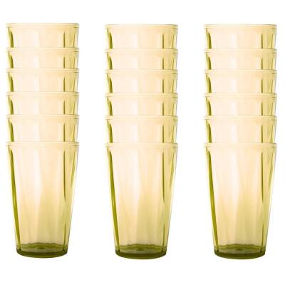 Rodoplu Basics Mika Bardak, 18 Adet, Plastik, 400 ml, Sarı - Rodoplu Basics