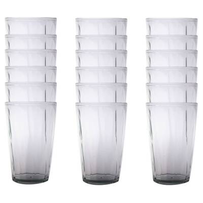 Rodoplu Basics Mika Bardak, 18 Adet, Plastik, 400 ml, Şeffaf - Rodoplu Basics