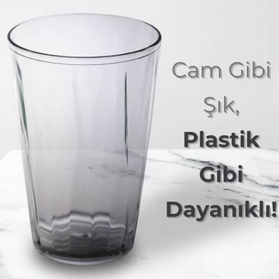 Rodoplu Basics Mika Bardak, 18 Adet, Plastik, 400 ml, Şeffaf - 3