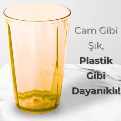 Rodoplu Basics Mika Bardak, 18 Adet, Plastik, 400 ml, Turuncu - 3