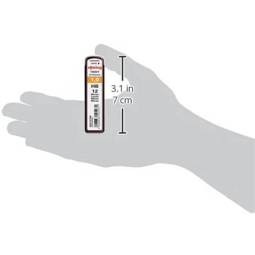 Rotring Kalem Ucu 0.9 mm HB, Yüksek Polimer, 12’li Uç Kutusu - 3