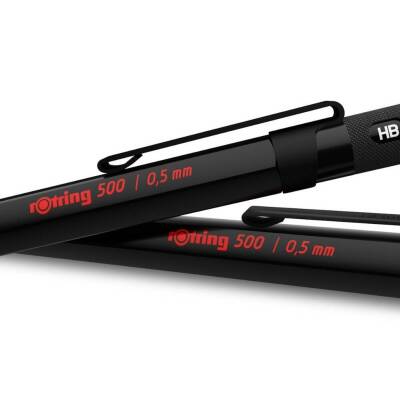 Rotring 500 Versatil Kalem 0.5 mm, Teknik Çizim, Metal Uçlu, Siyah - 5